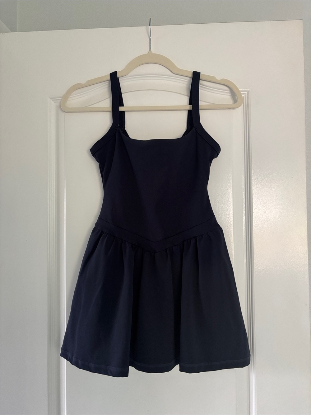 Square Neck Mini Dress in Black - Picture 2 of 3